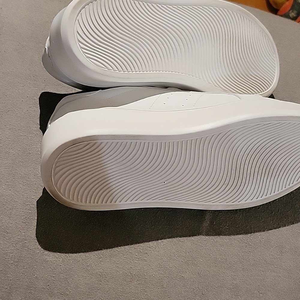 White Faux Leather Platform Sneakers Size 38 - Picture 6 of 6